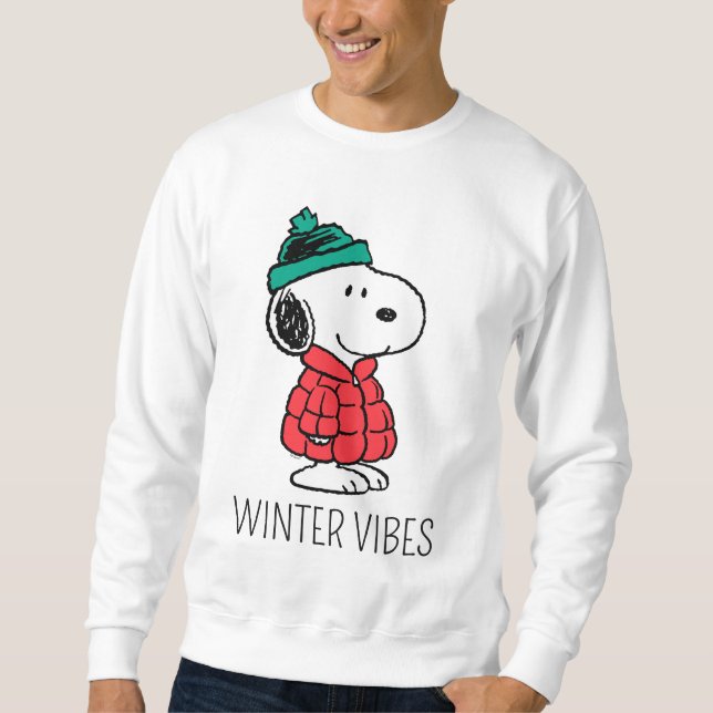 Peanuts | Snoopy Winter Coat & Hat Sweatshirt (Front)