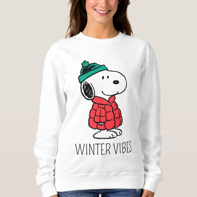 Peanuts | Snoopy Winter Coat & Hat Sweatshirt (Front)
