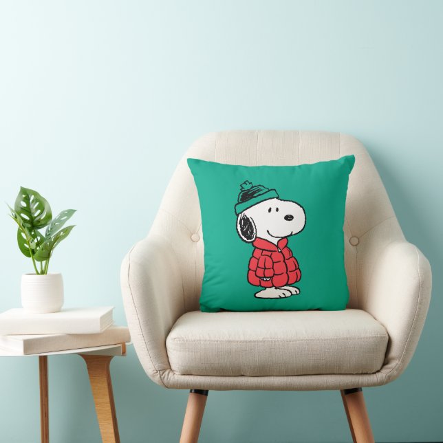 Peanuts | Snoopy Winter Coat & Hat Throw Pillow (Chair)