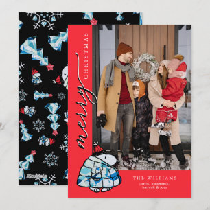 Peanuts Snoopy Winter Puffer Jack Holiday Card