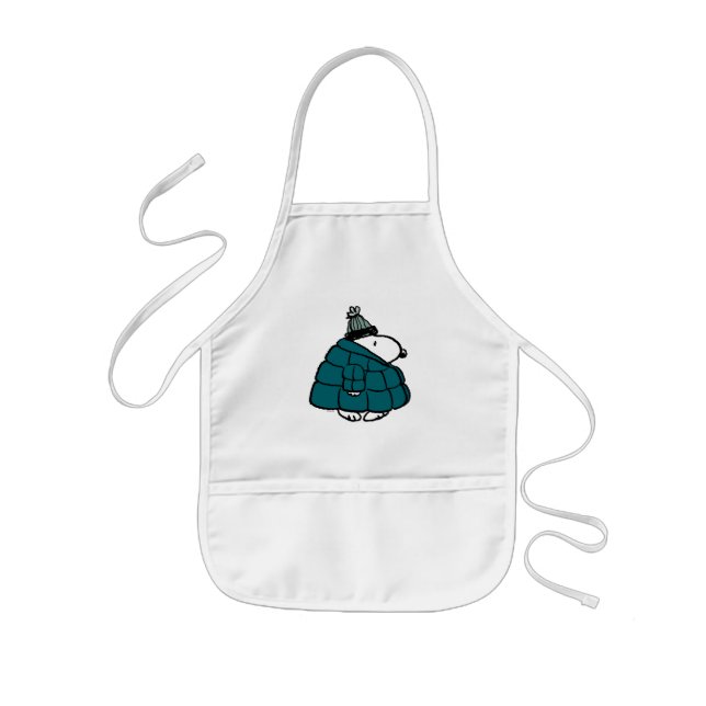 Peanuts | Snoopy Winter Puffer Jacket Kids Apron (Front)