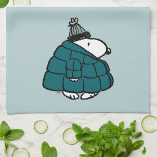 Peanuts   Snoopy Winter Puffer Jacket Kitchen Towel