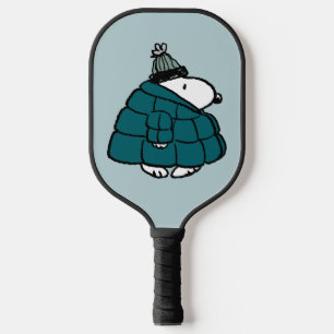 Peanuts Snoopy Winter Puffer Jacket Pickleball Paddle