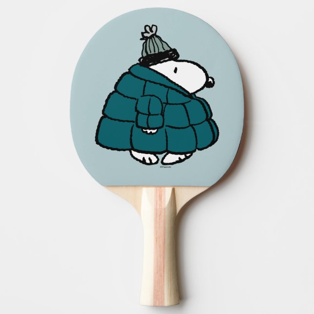 Peanuts | Snoopy Winter Puffer Jacket Ping Pong Paddle (Front)