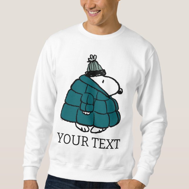 Peanuts | Snoopy Winter Puffer Jacket Sweatshirt (Front)