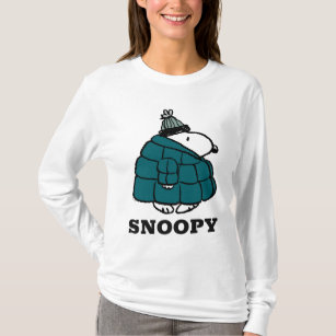 Peanuts   Snoopy Winter Puffer Jacket T-Shirt