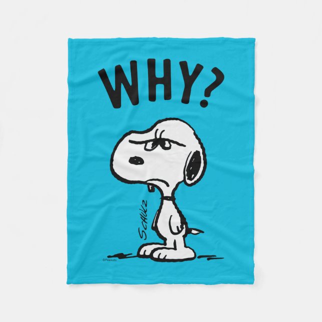 Peanuts | Snoopy Wonders Why? Fleece Blanket (Front)