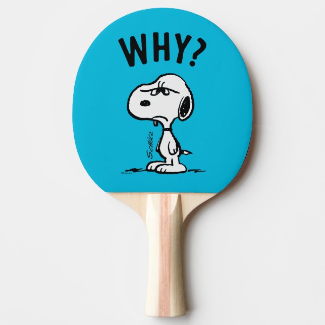 Peanuts | Snoopy Wonders Why? Ping Pong Paddle (Front)
