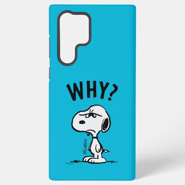 Peanuts | Snoopy Wonders Why? Samsung Galaxy S22 Ultra Case (Back)