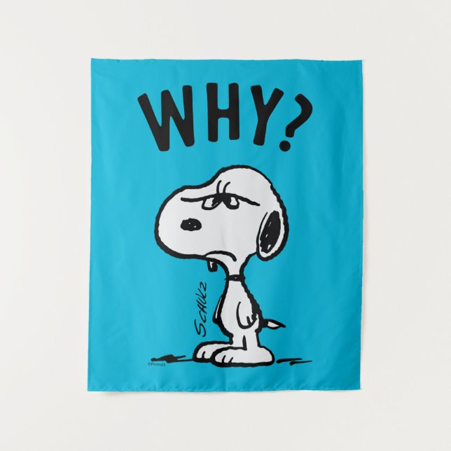 Peanuts | Snoopy Wonders Why? Tapestry (Front)