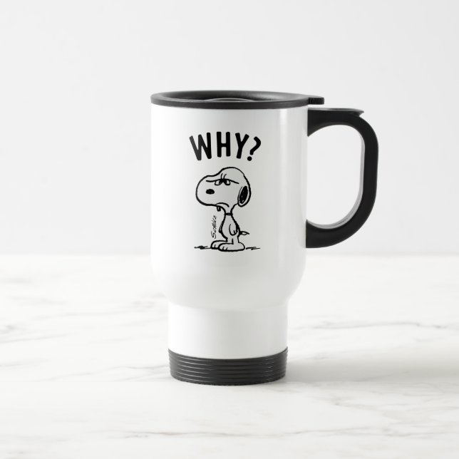 Peanuts | Snoopy Wonders Why? Travel Mug (Right)