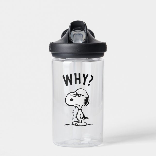 Peanuts | Snoopy Wonders Why? Water Bottle (Front)
