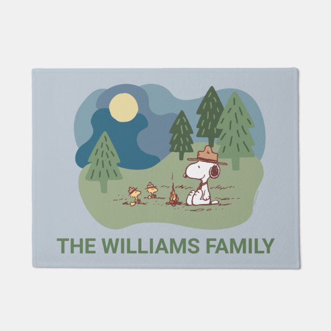 Peanuts | Snoopy & Woodstock | Add Your Name Doormat (Front)