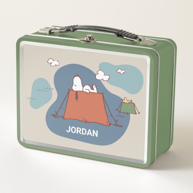 Peanuts | Snoopy & Woodstock | Add Your Name Metal Lunch Box (Front)