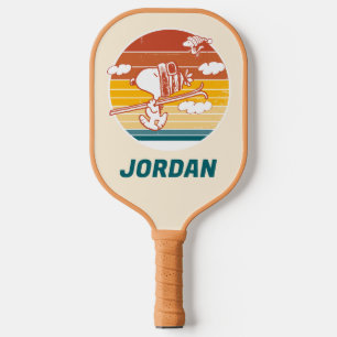 Peanuts   Snoopy & Woodstock   Add Your Name Pickleball Paddle