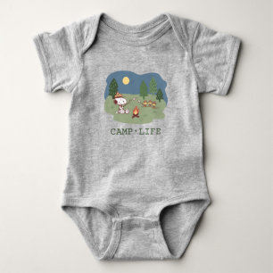 Peanuts   Snoopy & Woodstock at the Campfire Baby Bodysuit