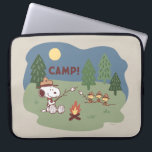 Peanuts | Snoopy & Woodstock at the Campfire Laptop Sleeve<br><div class="desc">Take a look at this cute Peanuts Nestled in the Woods design featuring Snoopy and his campers at the fire.</div>