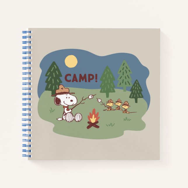 Peanuts | Snoopy & Woodstock at the Campfire Notebook (Front)