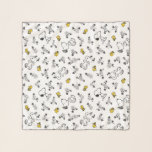 Peanuts | Snoopy & Woodstock B&W Flower Pattern Scarf<br><div class="desc">Check out this fun Peanuts design featuring Snoopy and Woodstock.</div>