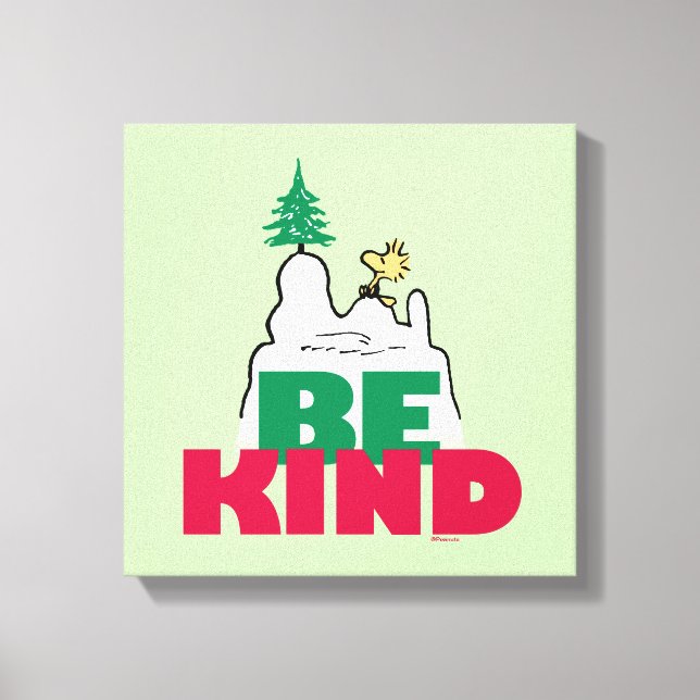 Peanuts | Snoopy & Woodstock Be Kind Canvas Print (Front)