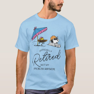 Peanuts   Snoopy & Woodstock Beach I'm Retired T-Shirt