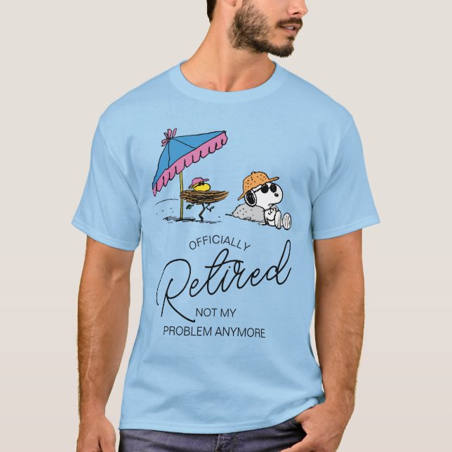 Peanuts | Snoopy & Woodstock Beach I'm Retired T-Shirt (Front)