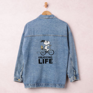 Peanuts Snoopy & Woodstock Bicycle Denim Jacket