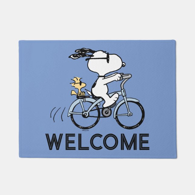 Peanuts | Snoopy & Woodstock Bicycle Doormat (Front)