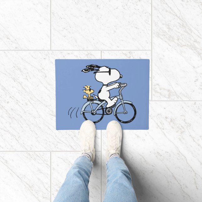 Peanuts | Snoopy & Woodstock Bicycle Doormat (Indoor)