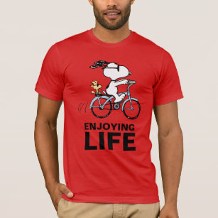 Peanuts   Snoopy & Woodstock Bicycle T-Shirt