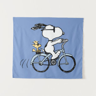 Peanuts   Snoopy & Woodstock Bicycle Tapestry