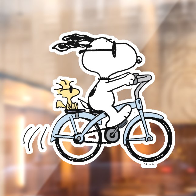 Peanuts | Snoopy & Woodstock Bicycle Window Cling (Sheet 2)