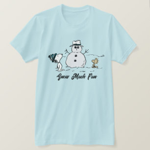 Peanuts   Snoopy & Woodstock Build A Snowman T-Shirt