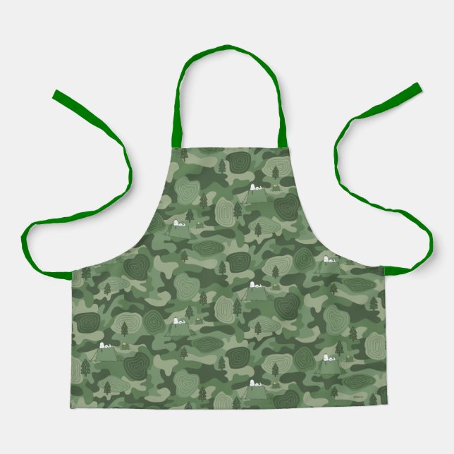 Peanuts | Snoopy & Woodstock Camouflage Camp Apron (Front)