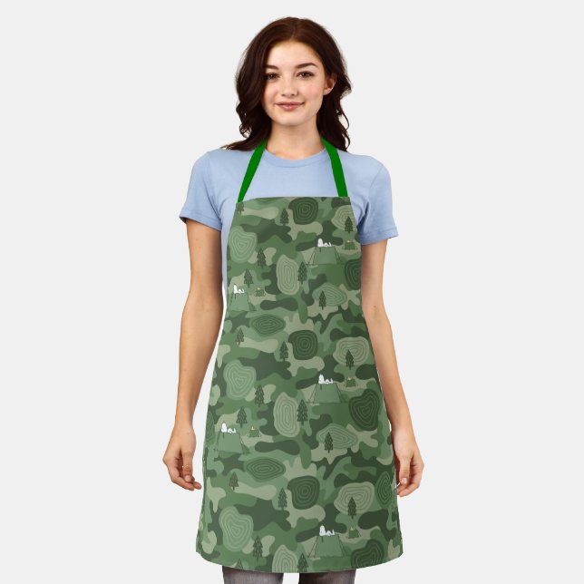Peanuts | Snoopy & Woodstock Camouflage Camp Apron (Worn)