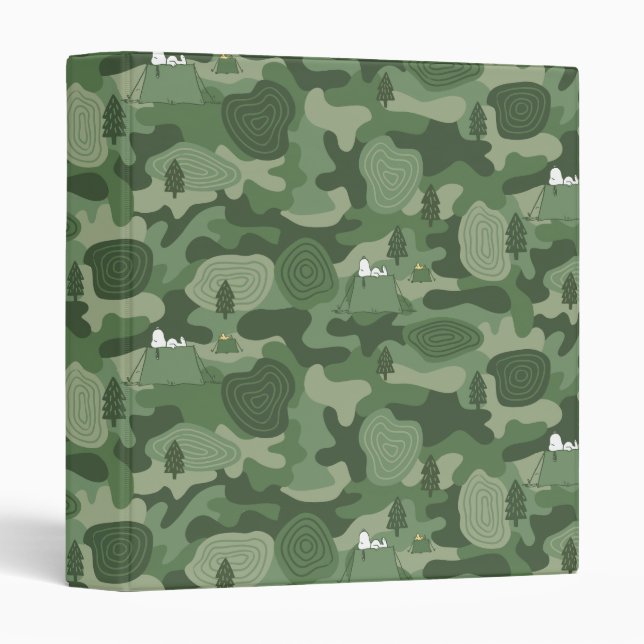 Peanuts | Snoopy & Woodstock Camouflage Camp Binder (Front/Spine)