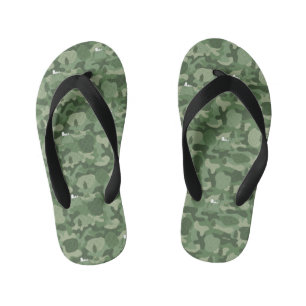 Peanuts   Snoopy & Woodstock Camouflage Camp Kid's Flip Flops