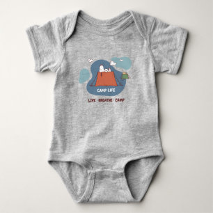Peanuts Snoopy & Woodstock Camp Life Baby Bodysuit