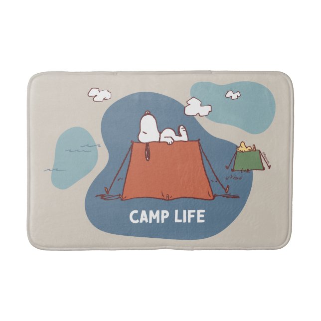 Peanuts | Snoopy & Woodstock Camp Life Bath Mat (Front)