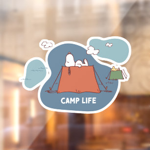 Peanuts   Snoopy & Woodstock Camp Life Window Cling