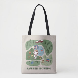 Peanuts Snoopy & Woodstock Camp Map Tote Bag