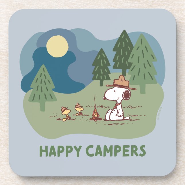 Peanuts | Snoopy & Woodstock Camp Site Coaster (Front)