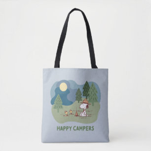 Peanuts Snoopy & Woodstock Camp Site Tote Bag