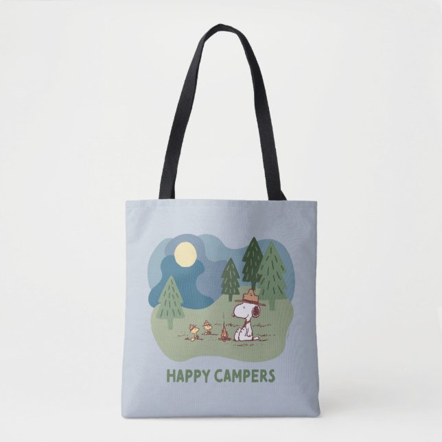 Peanuts | Snoopy & Woodstock Camp Site Tote Bag (Front)