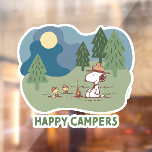 Peanuts   Snoopy & Woodstock Camp Site Window Cling