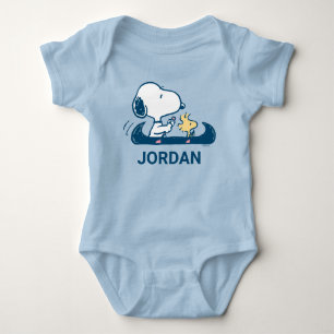 Peanuts Snoopy & Woodstock Canoe Baby Bodysuit