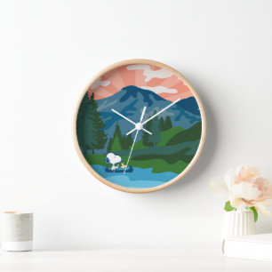 Peanuts   Snoopy & Woodstock Canoe Clock