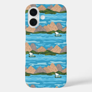 Peanuts   Snoopy & Woodstock Canoe Ride Pattern iPhone 16 Case