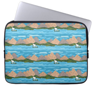 Peanuts   Snoopy & Woodstock Canoe Ride Pattern Laptop Sleeve