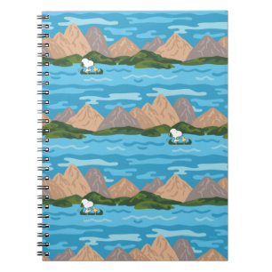 Peanuts   Snoopy & Woodstock Canoe Ride Pattern Notebook